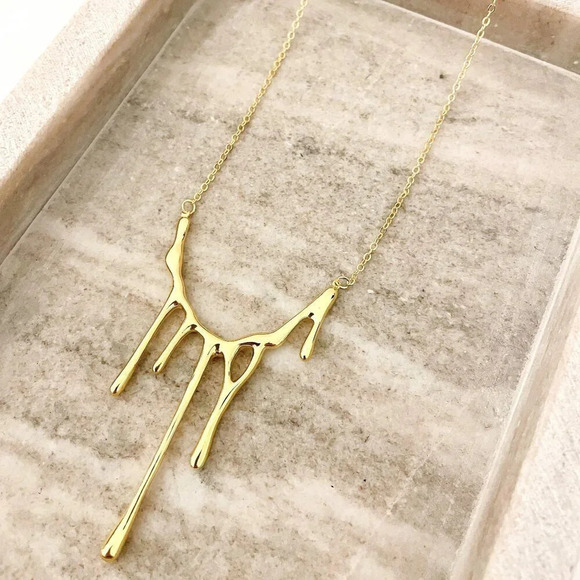 Gold Drip Necklace - Picture 4 of 7